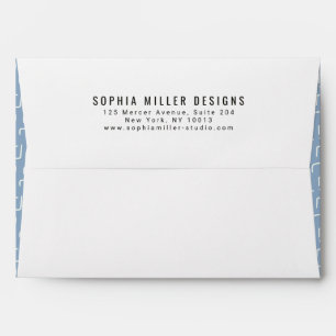 Urban Geo Dusty Blue Geometric Business Envelope