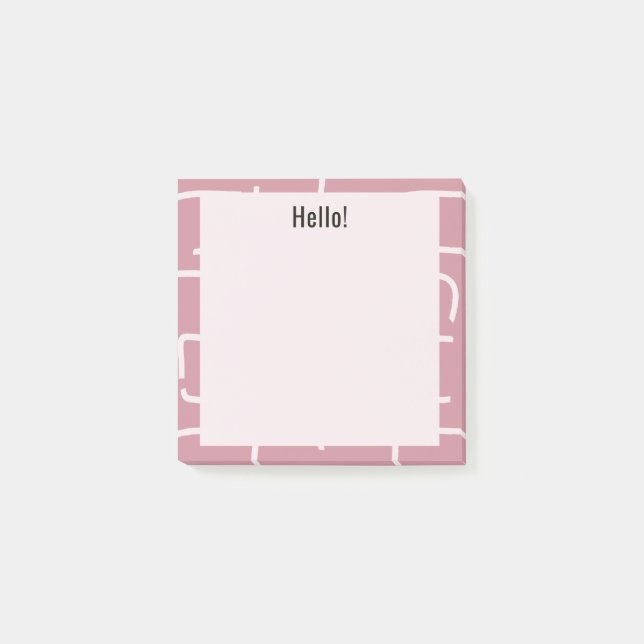 Urban Geo | Dusty Rose | Blender Pattern Post-it Notes (Front)