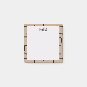 Urban Geo Onyx Neutral Blender Pattern Post-it Notes