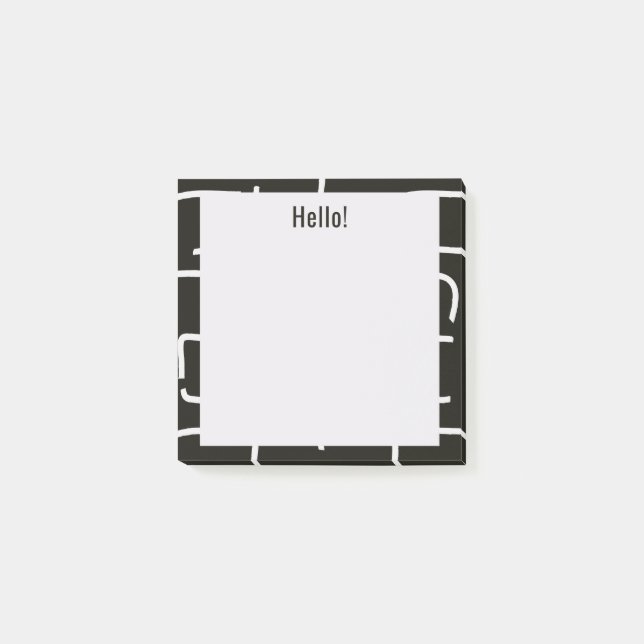 Urban Geo | Onyx Neutral | Blender Pattern Post-it Notes (Front)
