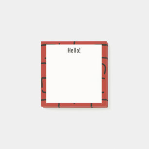 Urban Geo Vintage Red Blender Pattern Post-it Notes