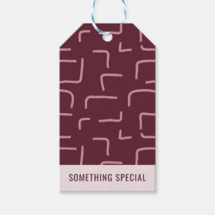 Urban Geo   Wine Berry   Blender Pattern Gift Tags