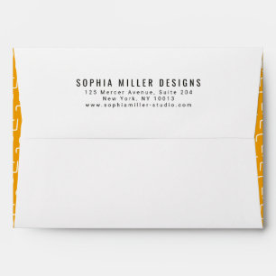 Urban Geo Yellow Geometric Business Envelope