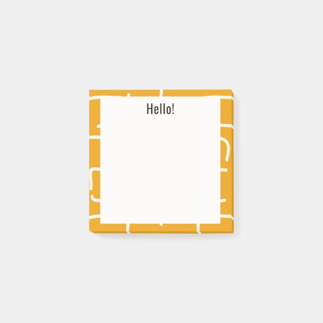 Urban Geo | Yellow Orange | Blender Pattern Post-it Notes (Front)