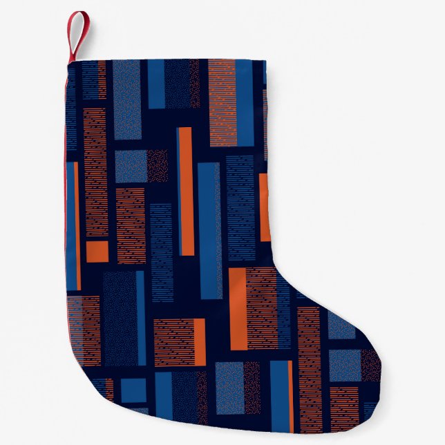 Urban geometric, modern seamless pattern small christmas stocking (Front)