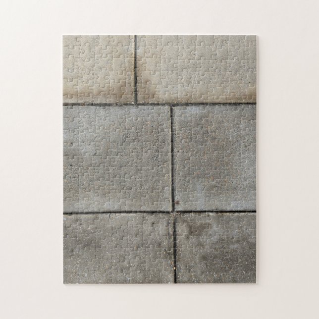 Urban Geometry: Rain‑Washed Lines in Quiet Gray Jigsaw Puzzle (Vertical)