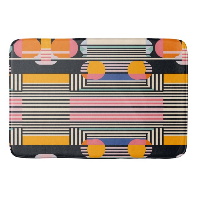 Urban Geometry Striped Harmony Bath Mat (Front)