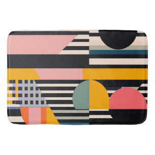 Urban Geometry Striped Harmony Bath Mat