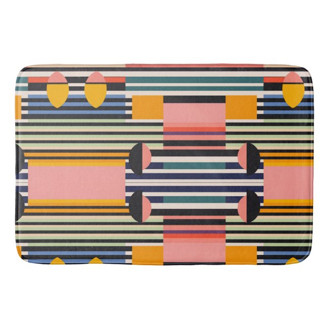 Urban Geometry Striped Harmony Bath Mat (Front)