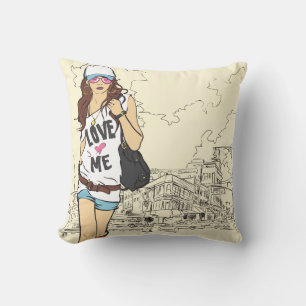 Urban Girl  American MoJo Pillow