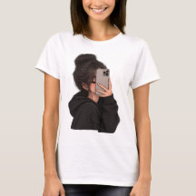 Urban Girl Phone Selfie Streetwear Graphic T-Shirt