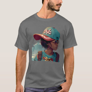 Urban Girl with Sunglasses vintage T-Shirt