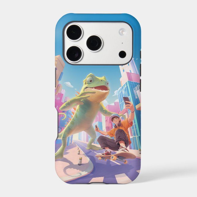Urban Glide: Giant Chameleon Skater Selfie (Back)