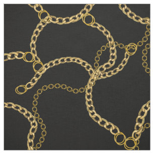 Urban Gold Chains Streetstyle Pattern Fabric