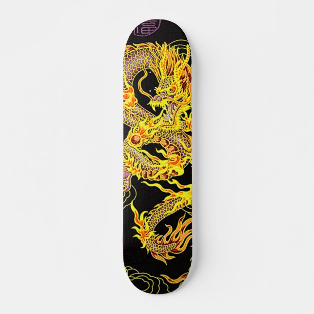 Urban Gold Dragon Mystic Element Custom Pro Board Skateboard (Front)