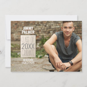 Urban Graduate Photo Thank You Card