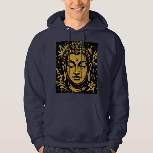 Urban Graffiti Buddha T-Shirt Hoodie (Front)