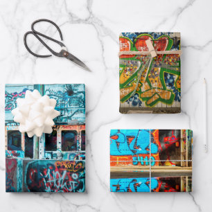 Urban Graffiti   Colourful Street Art Wrapping Paper Sheet