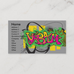urban graffiti design business card