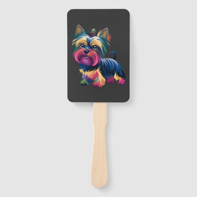 Urban Graffiti Dog Hand Fan (Front)
