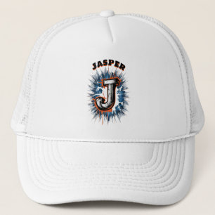 Urban Graffiti Monogram "J" Customisable Trucker Hat
