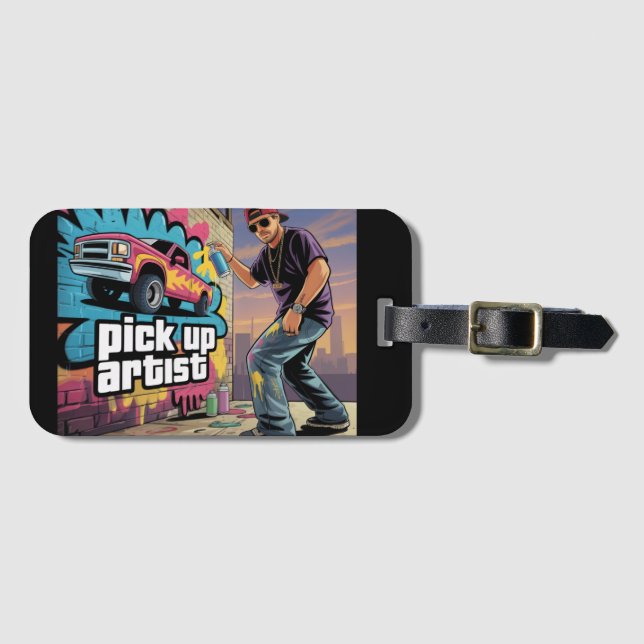 Urban Graffiti & Pickup Artist Luggage Tag (Front Horizontal)