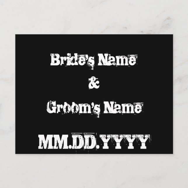 Urban Graffiti Save the Date Postcard (Front)