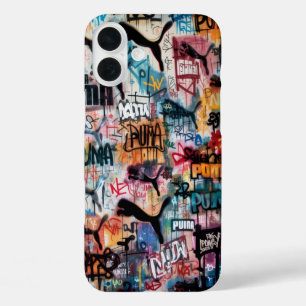 Urban Graffiti Street Art iPhone 16 Plus Case