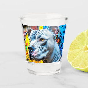 Urban Graffiti Street Art City Pitbull Lover Shot Glass