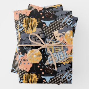Urban Graffiti Street Art Pattern Wrapping Paper Sheet