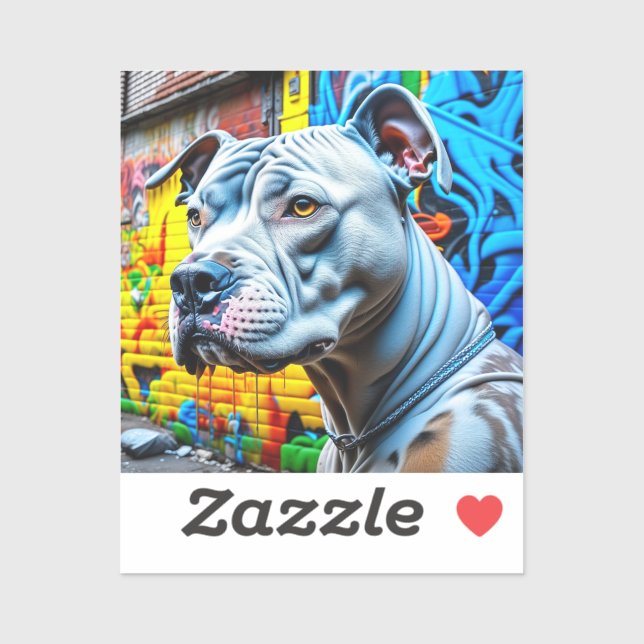 Urban Graffiti Street Art Pitbull (Sheet)