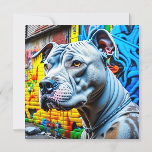 Urban Graffiti Street Art Pitbull (Front)