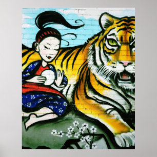 Urban graffiti street art poster