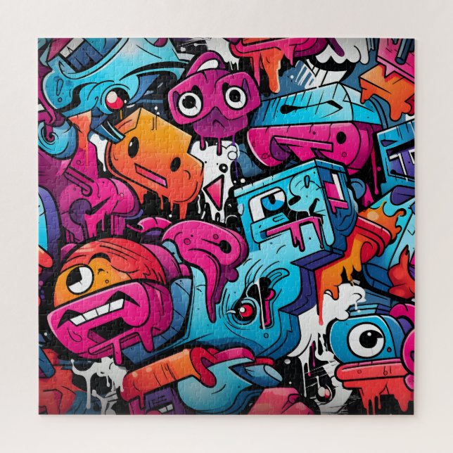 Urban Graffiti Street Art Splash Jigsaw Puzzle (Vertical)