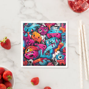 Urban Graffiti Street Art Splash Napkin