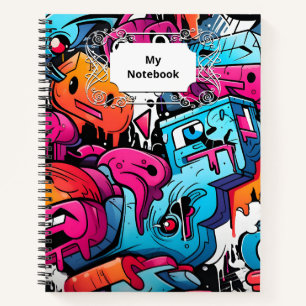 Urban Graffiti Street Art Splash Notebook