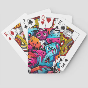 Urban Graffiti Street Art Splash Playing Cards