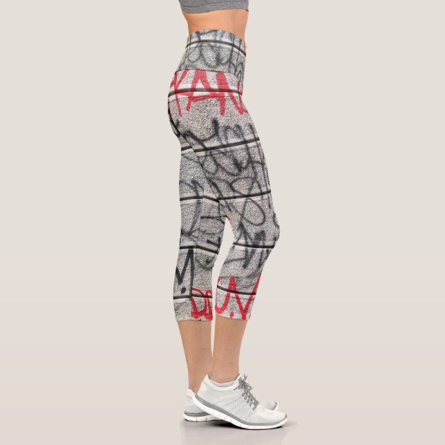 Urban Graffiti Style Capri Leggings (Right)