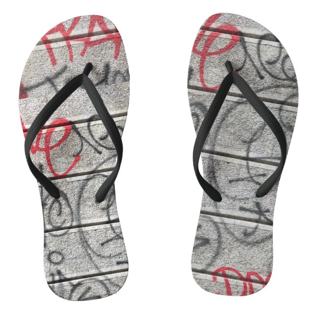 Urban Graffiti Style Flip Flops (Footbed)