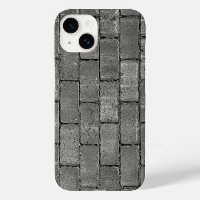 Urban Grey Brick Pavement Texture iPhone Case (Back)