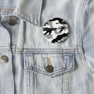 Urban grey camouflage no. 15 print  6 cm round badge