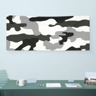 Urban grey camouflage no. 15 print   banner
