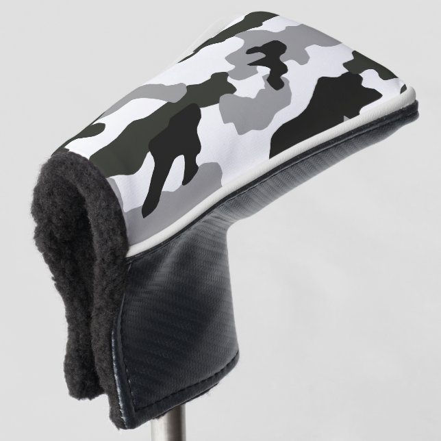 Urban grey camouflage no. 15 print   golf head cover (3/4 Front)