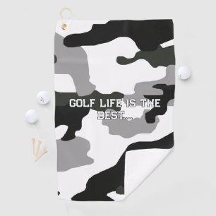 Urban grey camouflage no. 15 print golf towel