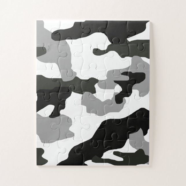 Urban grey camouflage no. 15 print   jigsaw puzzle (Vertical)