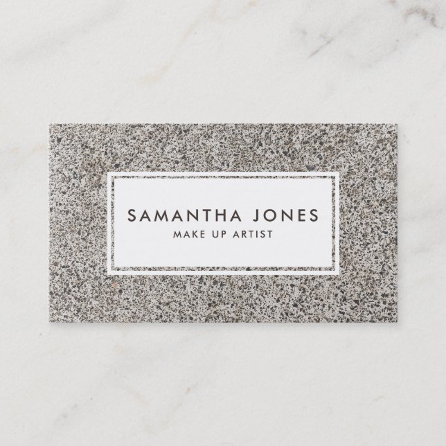 Urban Grunge Concrete Simple Modern Interior Business Card (Front)