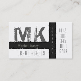 Urban Grunge Design Purple and Tan Business Card