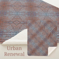 Urban Grunge Mottled Blue Red Stripes