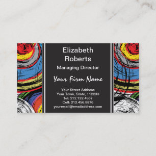 Urban Grunge Swirl Modern Pattern Business Card