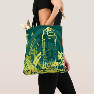 Urban Grunge Y2K Abstract Cyberpunk City Tote Bag
